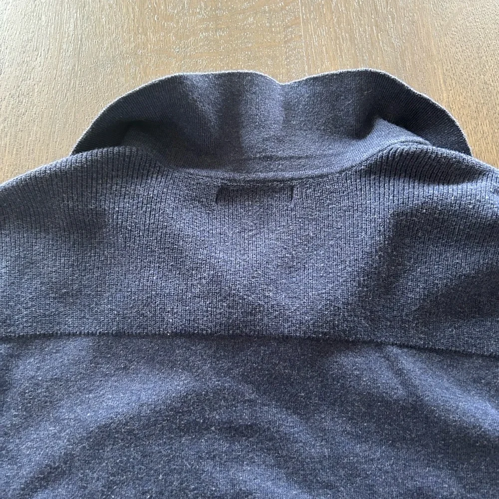 Banana republic blue sweater material polo cotton nylon silk